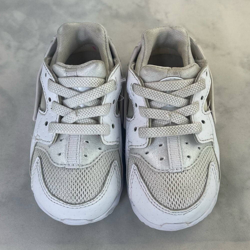NIKE AIR HUARACHE RUN TD WHITE TODDLER SZ 5 704950-110 sneakers - Picture 9 of 9